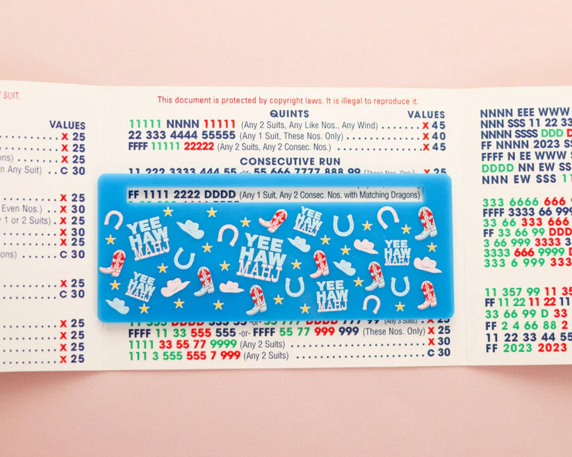 Yee-Haw Pattern Mahjong Card Line Marker