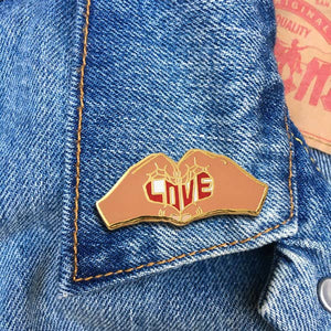 Taylor Swift Heart Hands Love Pin