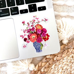 Blue and White Vase Sticker