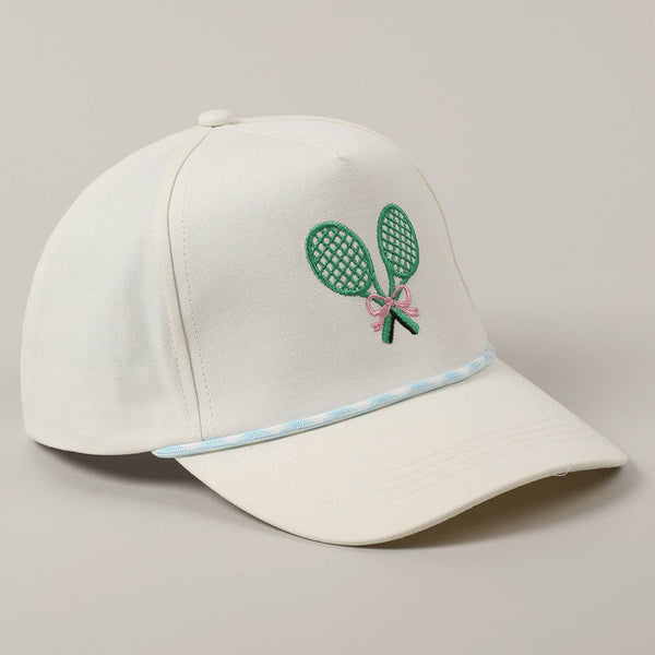 Tennis Racquet Trucker Hat - Glamfetti