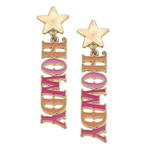 Howdy Enamel Earrings