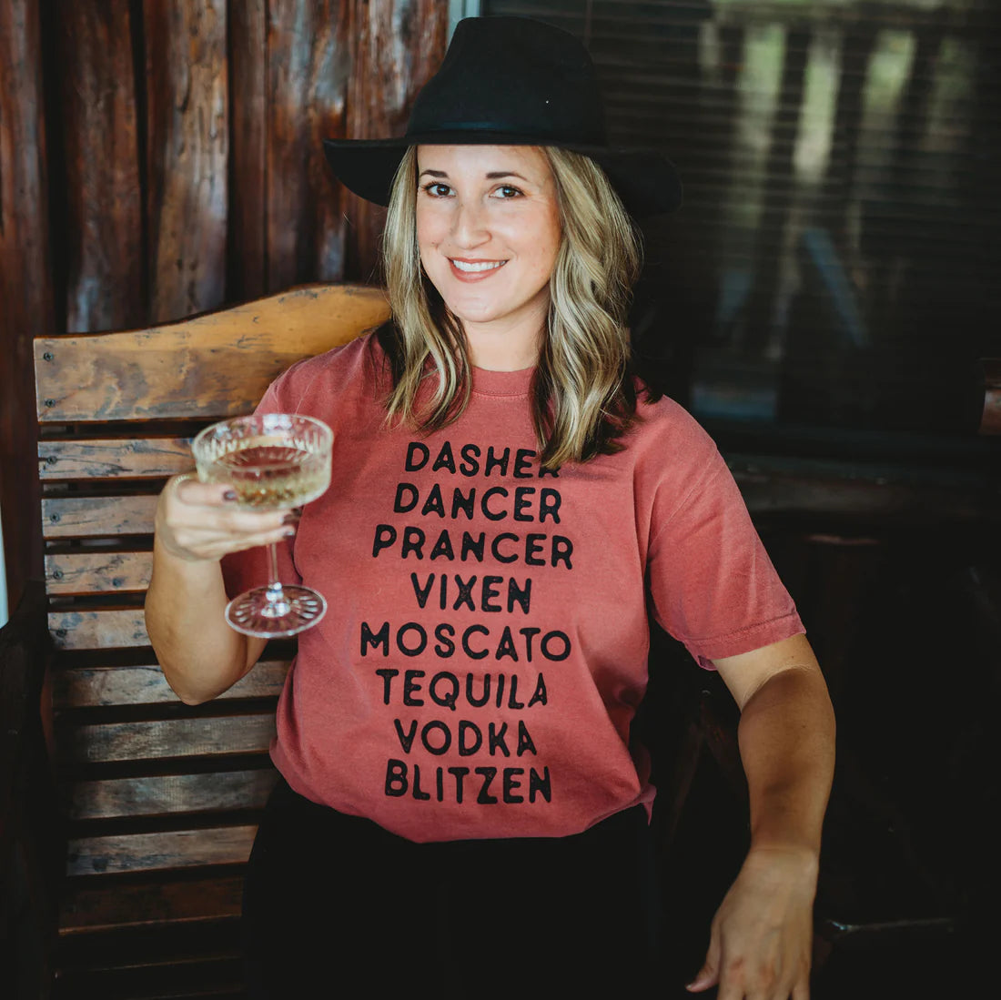 Dasher Dancer Drinking Shirt