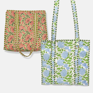 Mahjong Floral Tote w/ Mahj Tag
