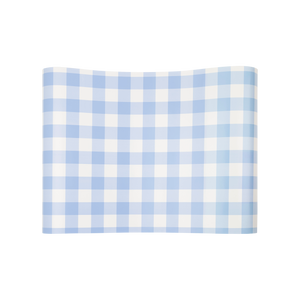 Blue Gingham Paper Table Runner