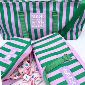 Striped Mahjong Tile Bags