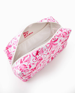 Pink Mahjong Tile Storage Bag