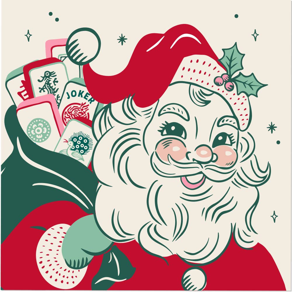 Mahj Santa Cocktail Napkins
