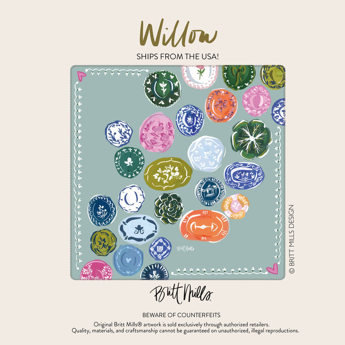 Willow Mahjong Mat