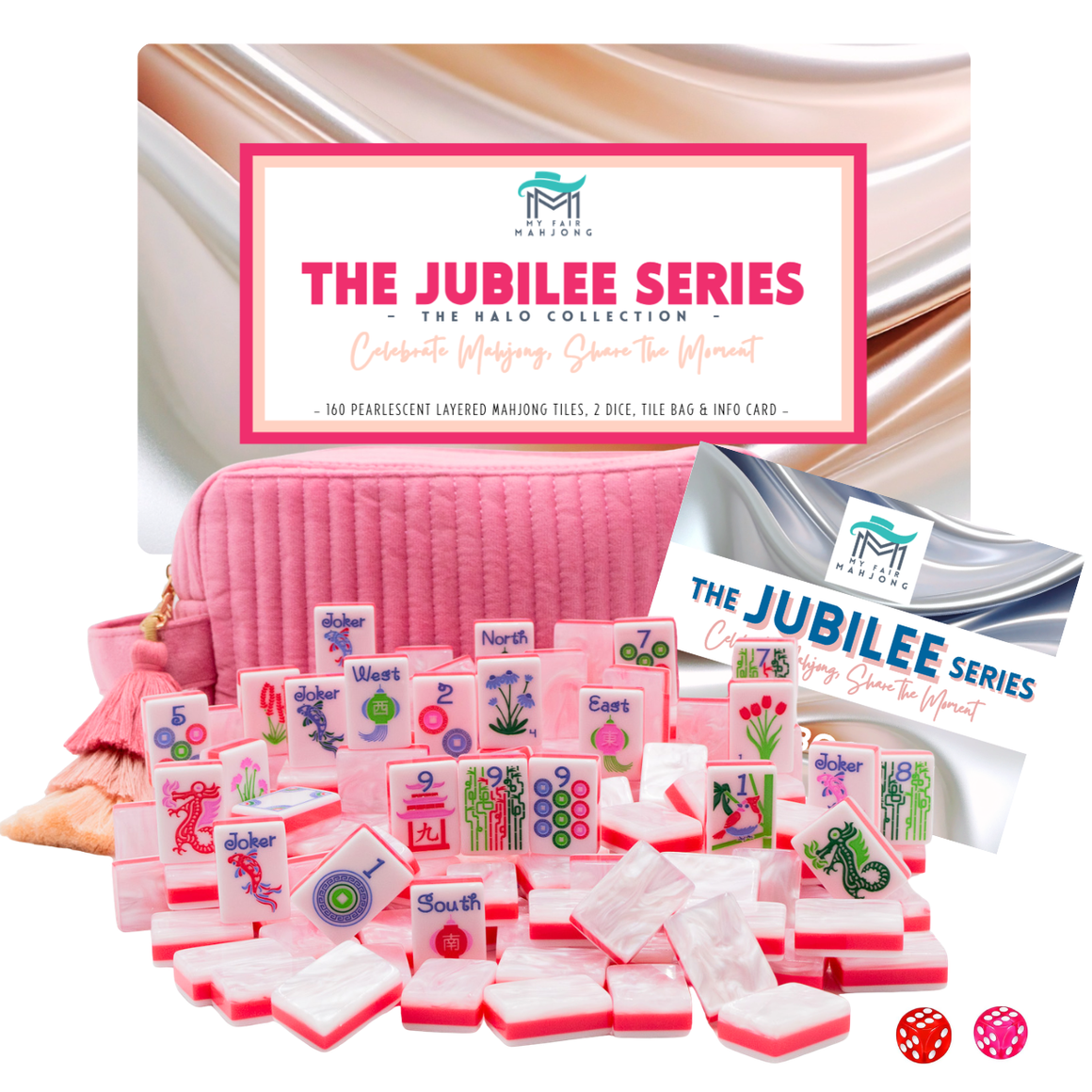 Jubilee Mahjong Tiles | Pearl White