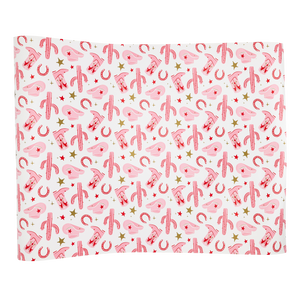 Western Pink Paper Table Runner