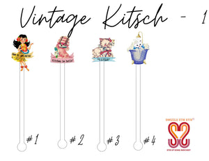 Vintage Kitsch Swizzle Stirs