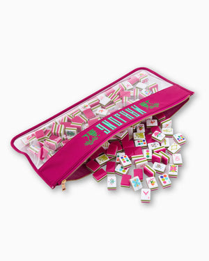 Magenta Pagoda Mahjong Bag