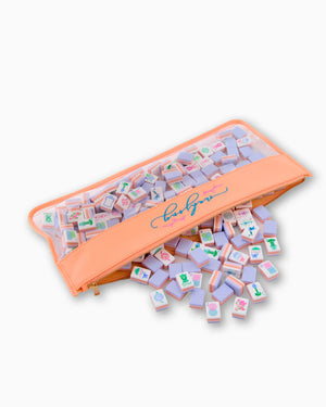 Peach Script Mahjong Bag