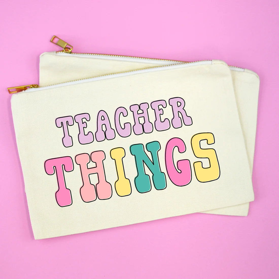 Teacher Things Pouch Bag