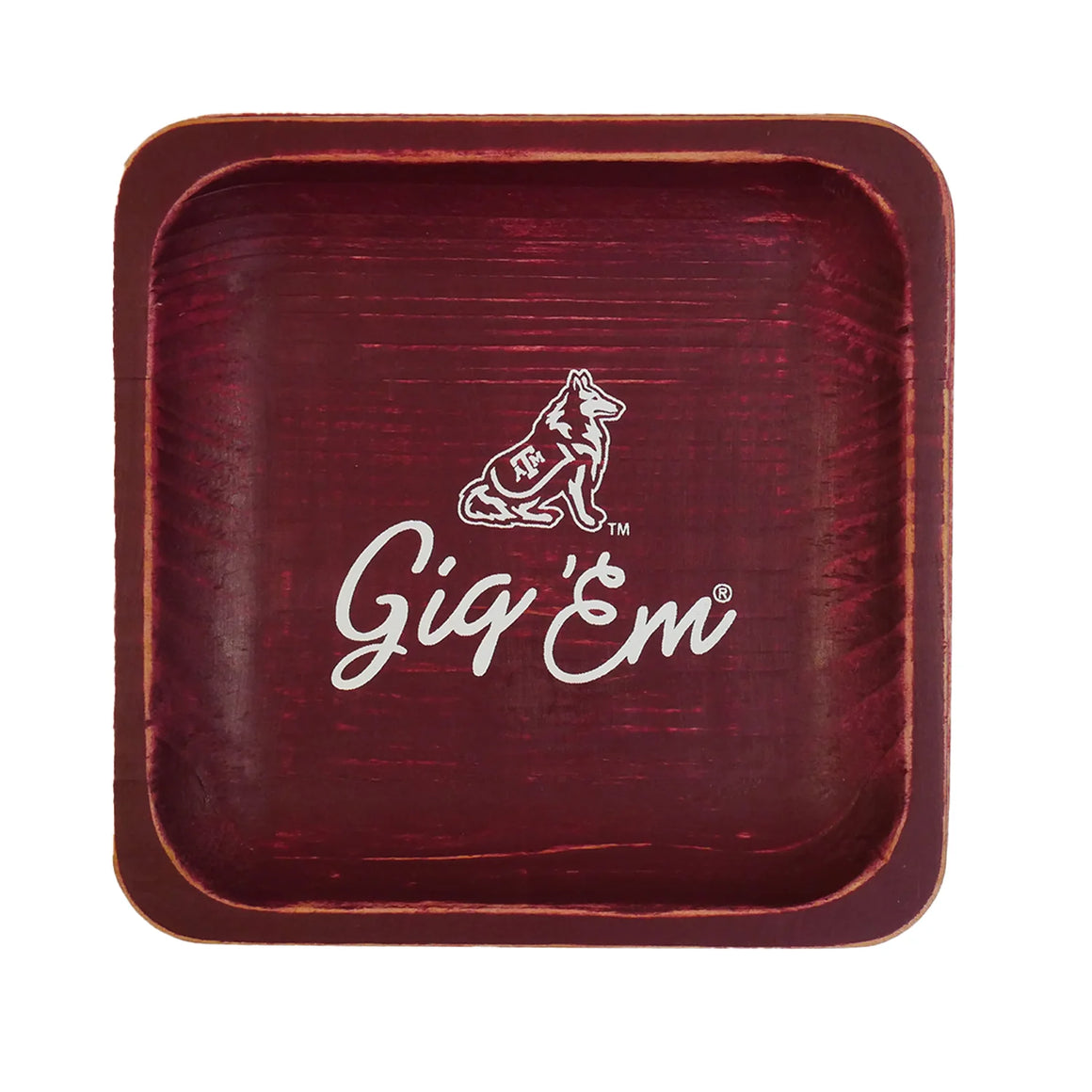 Texas A&M Wood Trinket Tray