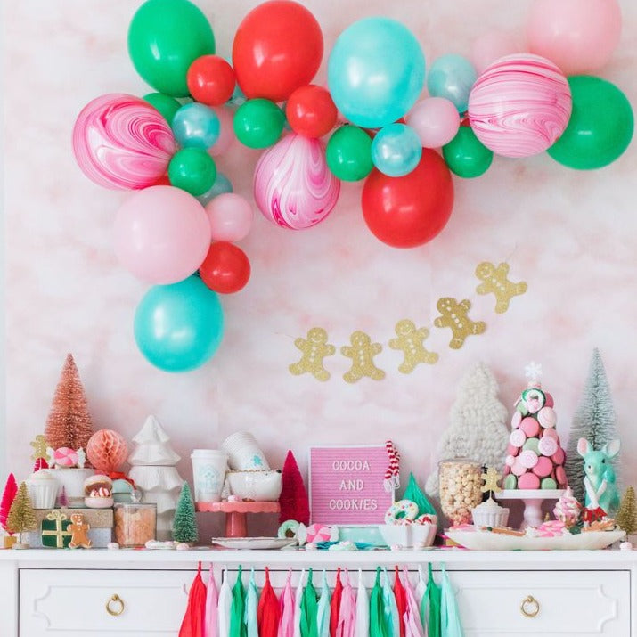 Colorful Christmas Balloon Garland DIY Kit