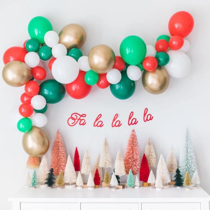 Fa La La Christmas Balloon Garland DIY Kit