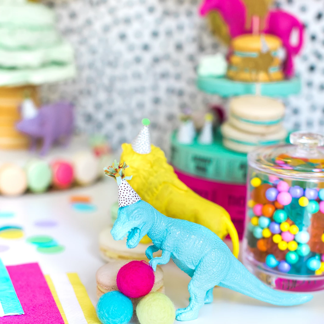 Mini Party Animal Hats Set of 12 Glamfetti - Main Image