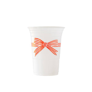 Red Bow Plastic Cups