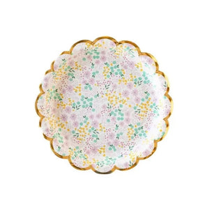 Floral Scallop Paper Plates