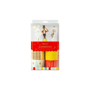 Carnival Food Cups + Cupcake Toppers