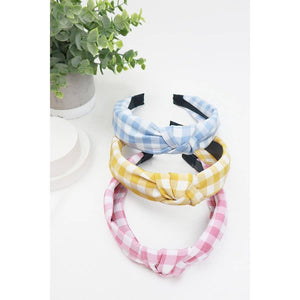 Gingham Knotted Headband