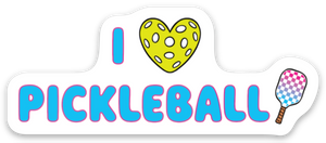 I Love Pickleball Die Cut Sticker