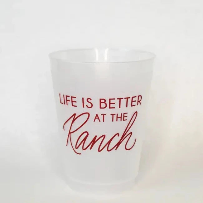 Life is Better at the Ranch Reusable Cups | Set of 8