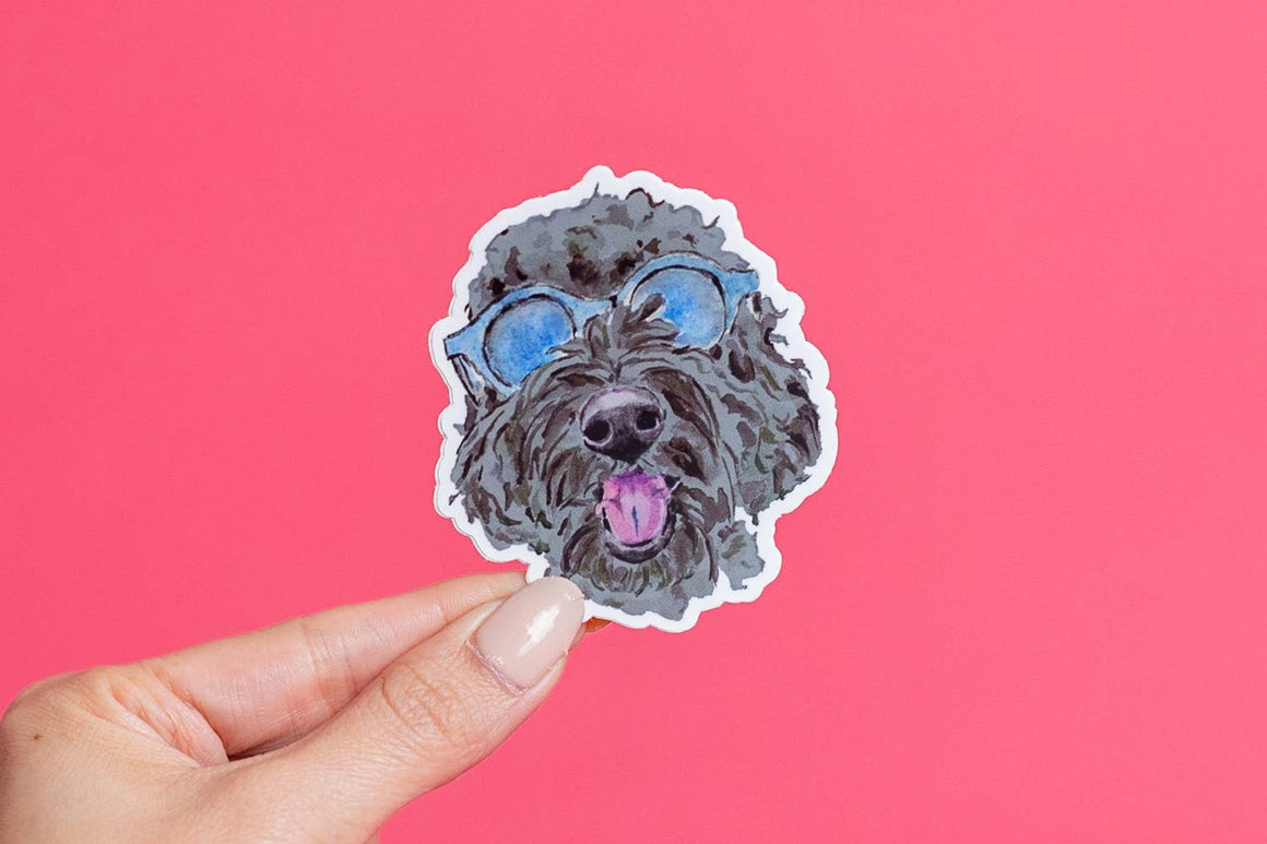 Black Goldendoodle Sticker