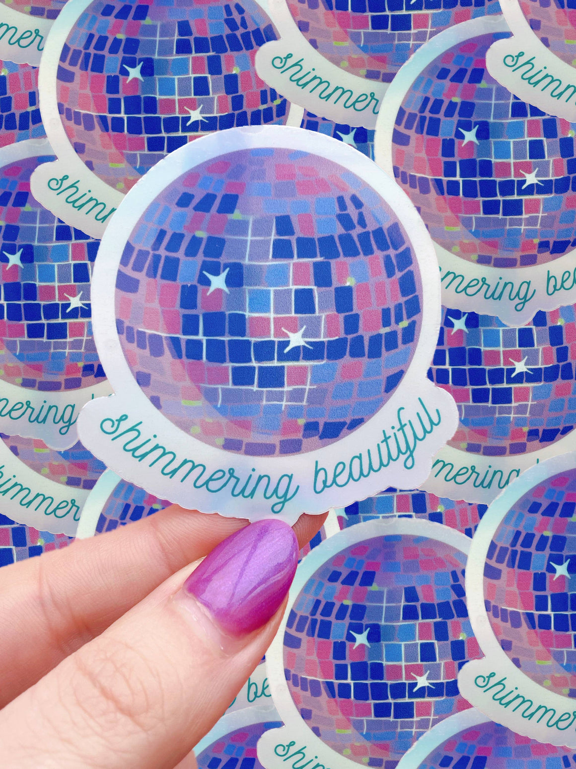 Shimmering Disco Ball Sticker