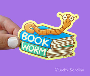 Book Worm Sticker