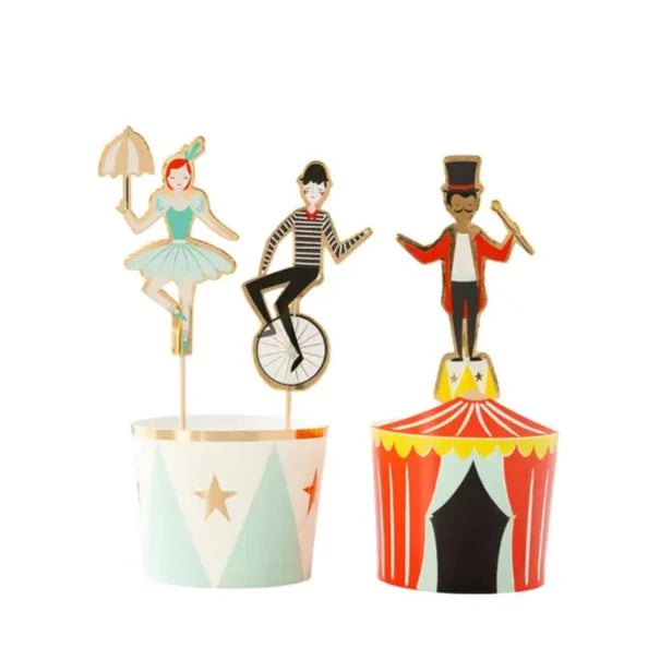 Carnival Food Cups + Cupcake Toppers