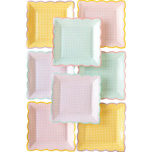 Gingham Paper Plates