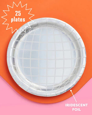 Disco Ball Paper Plates, Set of 25