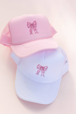 Bow Embroidered Trucker Hat Cap