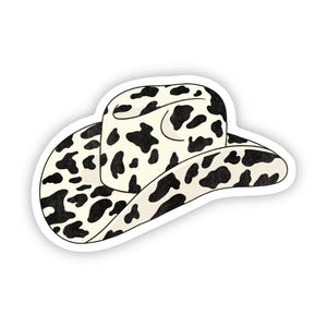 Cow Print Hat Sticker