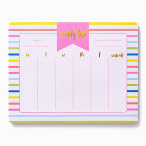 Weekly List Pad Planner