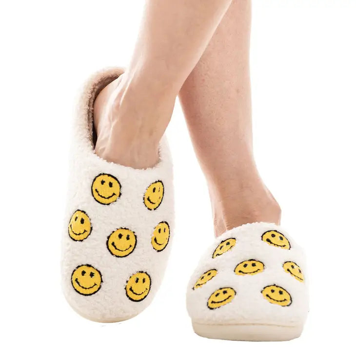 Smiley Polka Dot Slippers