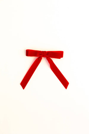 Short Bow Barrette: Red
