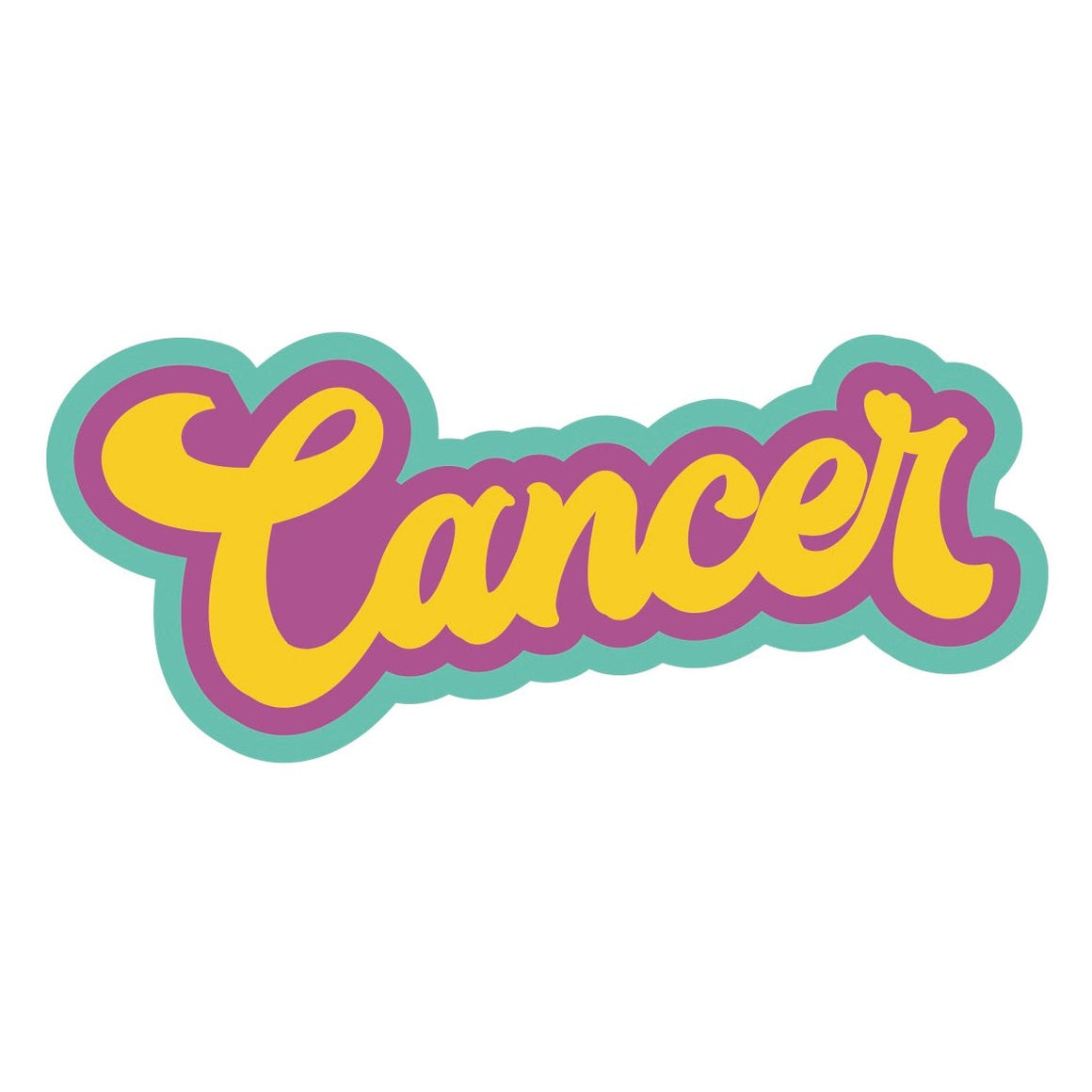 Yellow letters horoscope CANCER sticker.