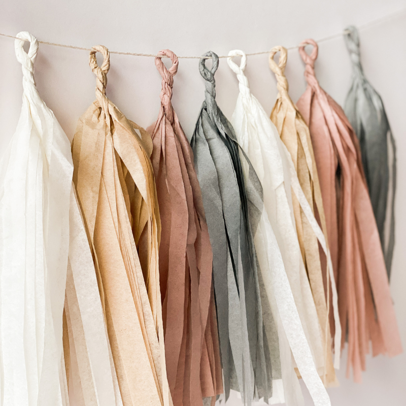 Boho Tissue Tassel Garland Glamfetti