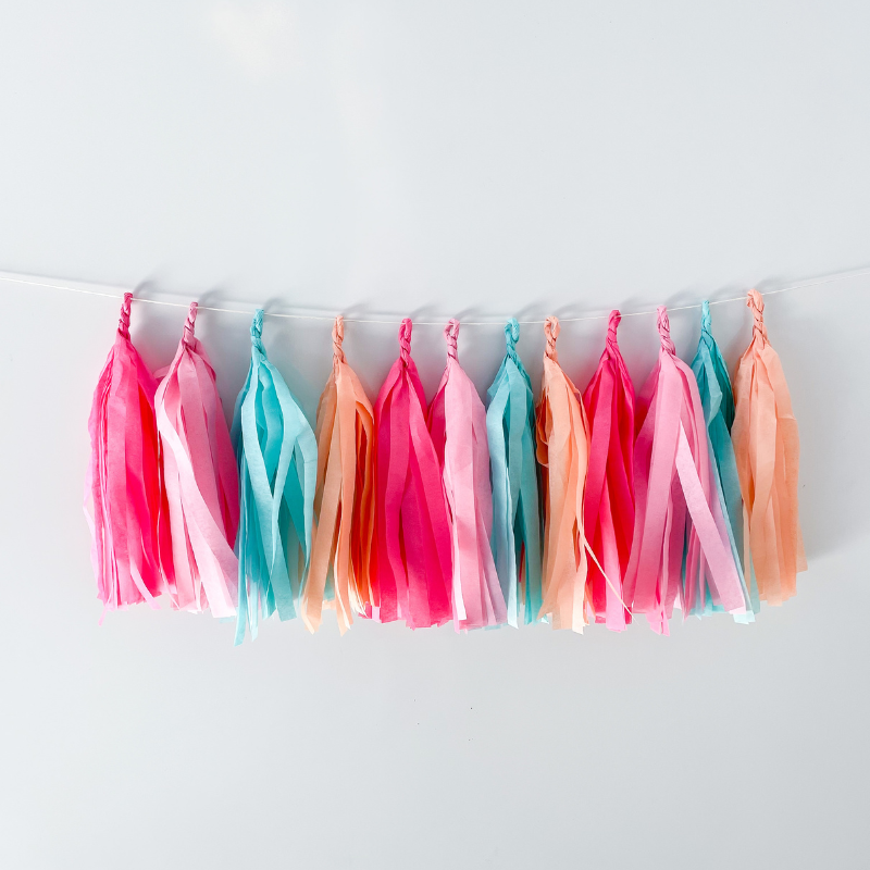 Tropical Tissue Tassel Garland - Glamfetti