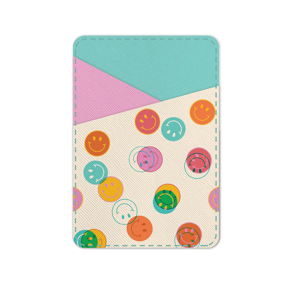 Smiley Stick-On Cell Phone Wallet