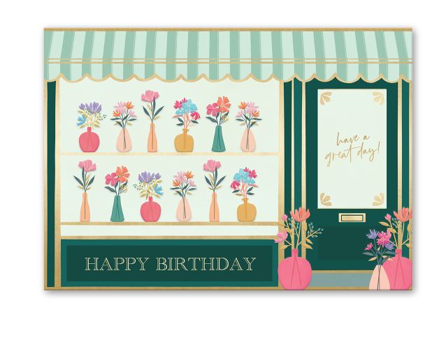 Flower Shop Birthday Card