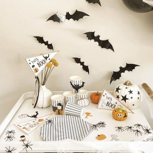 Black and White Stripe Plates