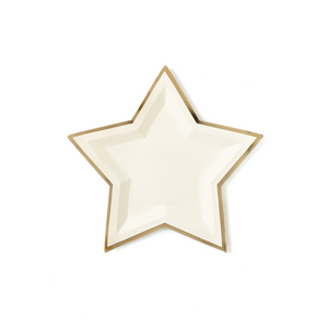 Cream colored star shaped plate.