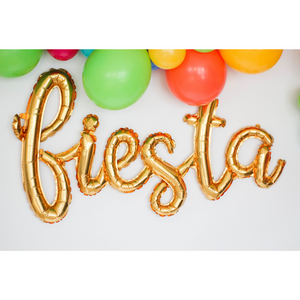 A product photo of only the script balloon saying fiesta.