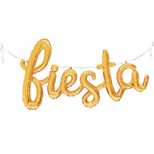 A product photo of only the script balloon saying fiesta.
