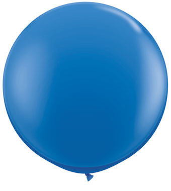 36 inch jumbo blue balloon on white background.