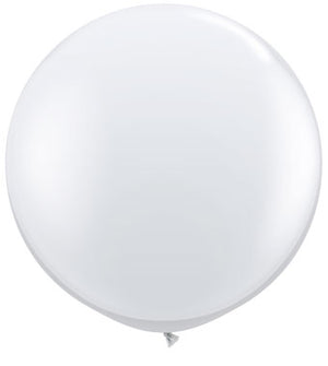 36 inch jumbo clear balloon on white background.